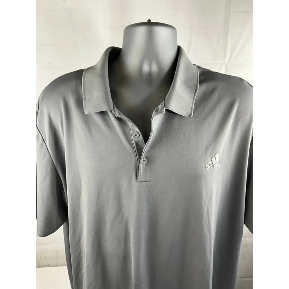 Men's Adidas Golf Gray Polo Shirt XXL